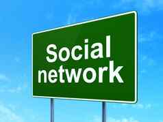 社会网络概念社会网络路标志背景