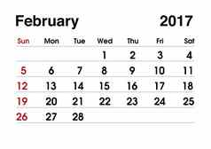 日历规划日历2月