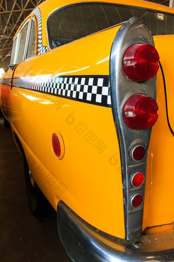 黄色的出租车出租车颜色细节回来光出租车检查程序