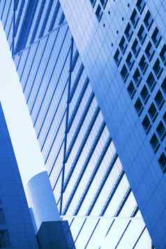 视图摩天大楼现代玻璃体系结构