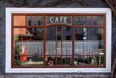窗口咖啡商店坏伊施尔奥地利