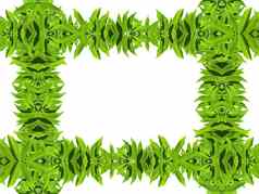 自然绿色叶框架