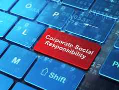金融概念企业社会责任电脑键盘背景