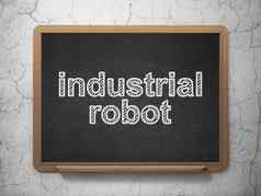 减少加工概念工业机器人黑板背景