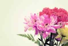 古董效果风格色彩斑斓的花花束安排