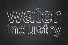 行业概念水行业黑板背景