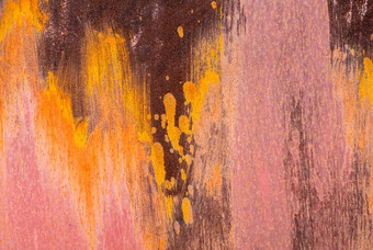 有创意的背景生锈的金属画橙色粉红色的油漆不小心难看的东西金属表面伟大的背景纹理项目