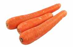 宏橙色胡萝卜蔬菜白色背景