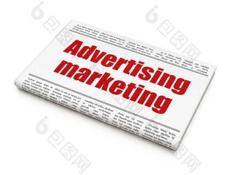 业务概念报纸标题广告市场营销