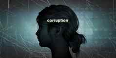 女人面对腐败