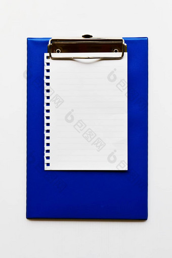 空白信纸蓝色的剪贴板