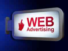 市场营销概念网络广告鼠标光标广告牌背景