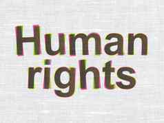 政治概念人类权利织物纹理背景