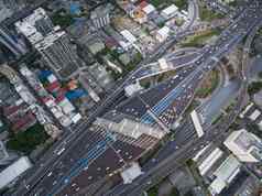 空中视图交通结运输路城市