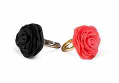 环红色的黑色的玫瑰产品塑料粘土