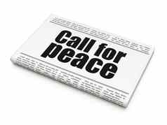 政治概念报纸标题调用和平