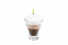 手工制作的蜡烛形式爱尔兰咖啡杯咖啡