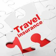 保险概念旅行保险谜题背景