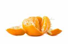 橙色水果去皮