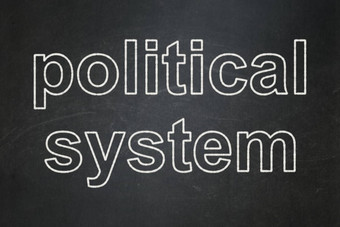 政治概念政治系统黑板背景