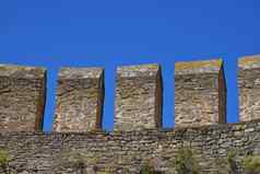 堡垒一堵墙防守墙蓝色的天空