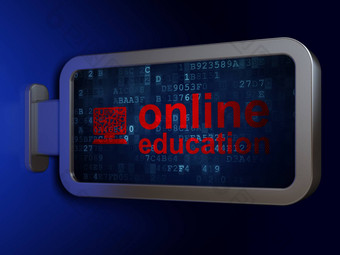 教育概念在线教育电脑广告牌背景