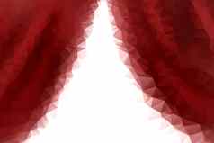低聚空红色的阶段入口窗帘