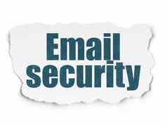 安全概念电子邮件安全撕裂纸背景