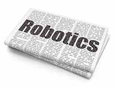 科学概念机器人报纸背景