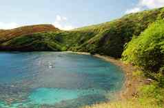 hanauma湾礁海滩火奴鲁鲁夏威夷