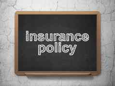 保险概念保险政策黑板背景