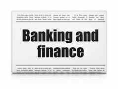 银行概念报纸标题银行金融