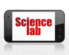 科学概念智能手机科学实验室显示