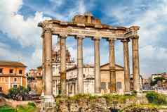 寺庙土星废墟罗马论坛罗马意大利