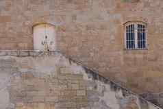 墙楼梯石头建筑瓦莱塔岛马耳他