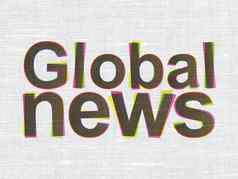 新闻概念全球新闻织物纹理背景