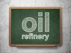 行业概念石油炼油厂黑板背景