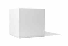 空白盒子孤立的白色背景