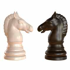 孤立的国际象棋小雕像插图