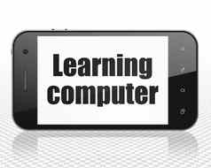 教育概念智能手机学习电脑显示