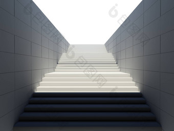 空白色楼梯行人地铁