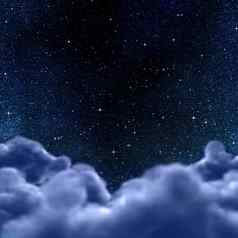 空间晚上天空云