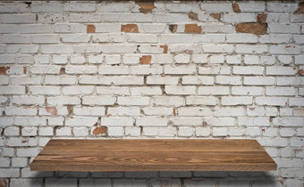 古董木架子上砖墙架子上架子上墙