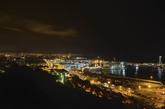 视图巴塞罗那港