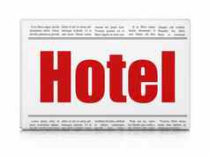 旅游概念报纸标题酒店