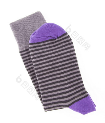 条纹紫色的袜子