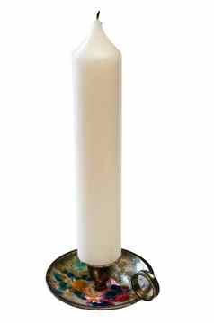 蜡烛孤立的白色背景