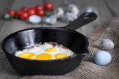 炸鹌鹑鸡蛋长柄平底煎锅