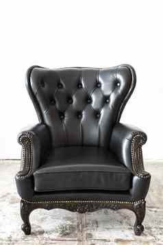 黑色的皮革椅子