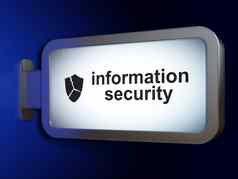 安全概念信息安全破碎的盾广告牌背景